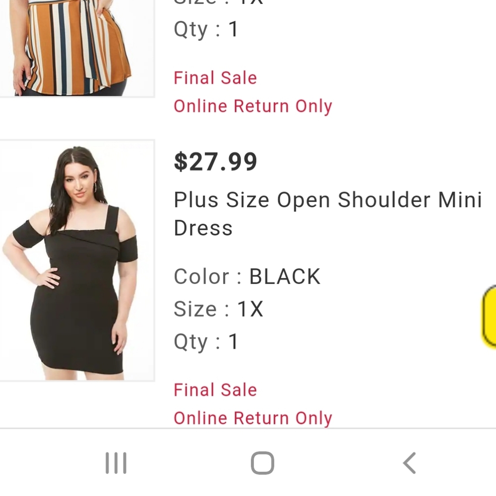 Plus Size Open Shoulder Mini Dress
